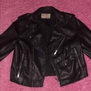 ZARA black leather jacket